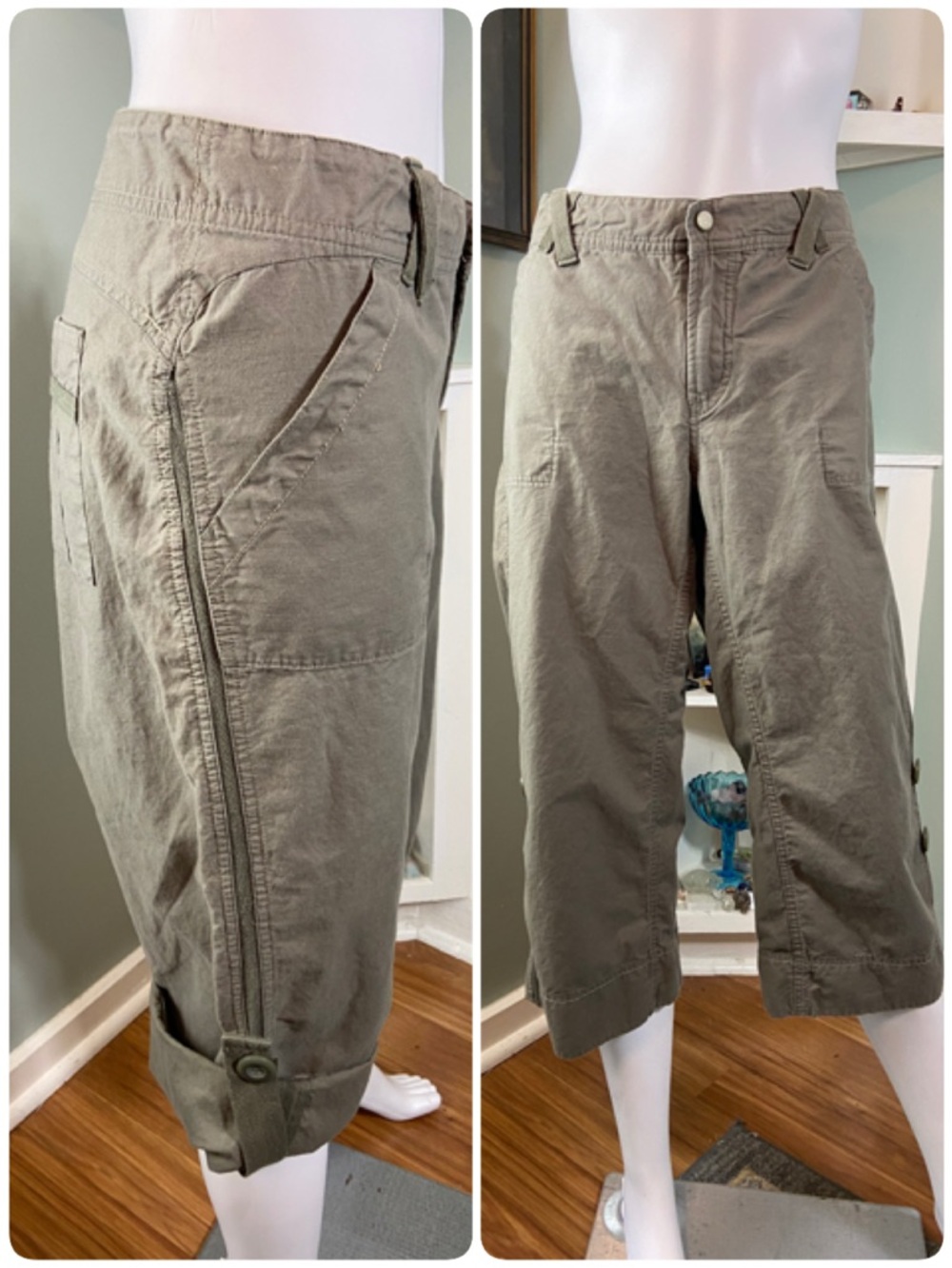 Mountain Hardware Sandhills Organic Cotton Hemp Cropped Pants Capri Convertible
